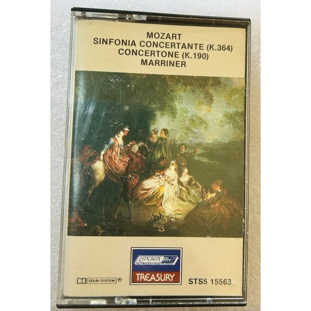 Mozart Sinfonia Concertante (K.364) Concertone (K.190) Marriner‎ Cassette Tape